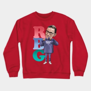 RBG Ruth Bader Ginsburg Workout Caricature Crewneck Sweatshirt